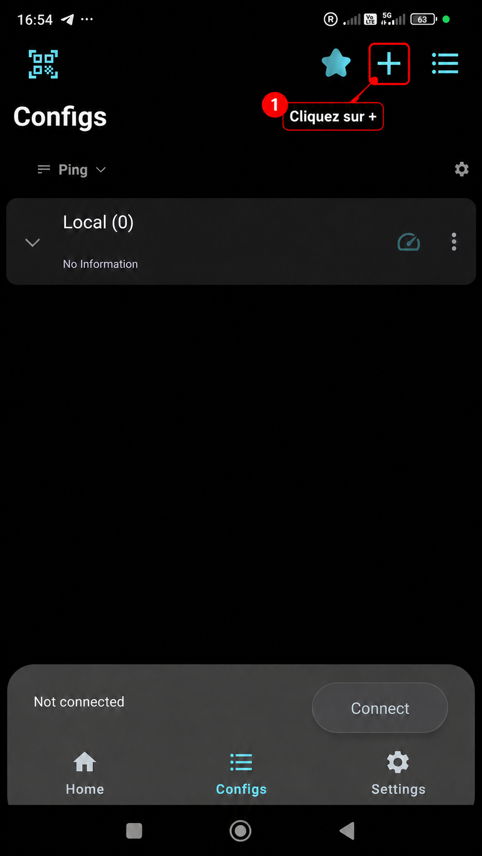 Ajout d’une configuration dans V2Box