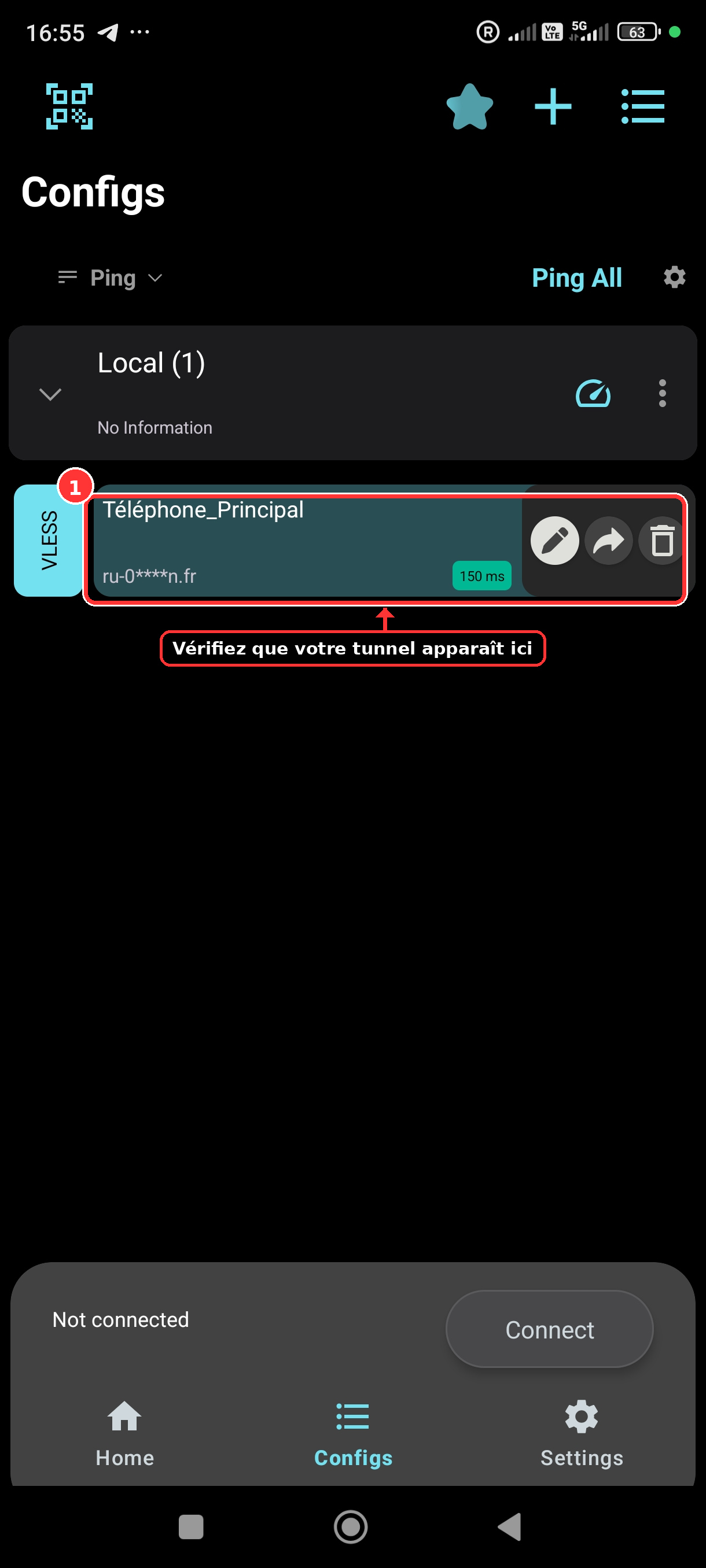 Tunnel UnityVPN ajouté dans V2Box