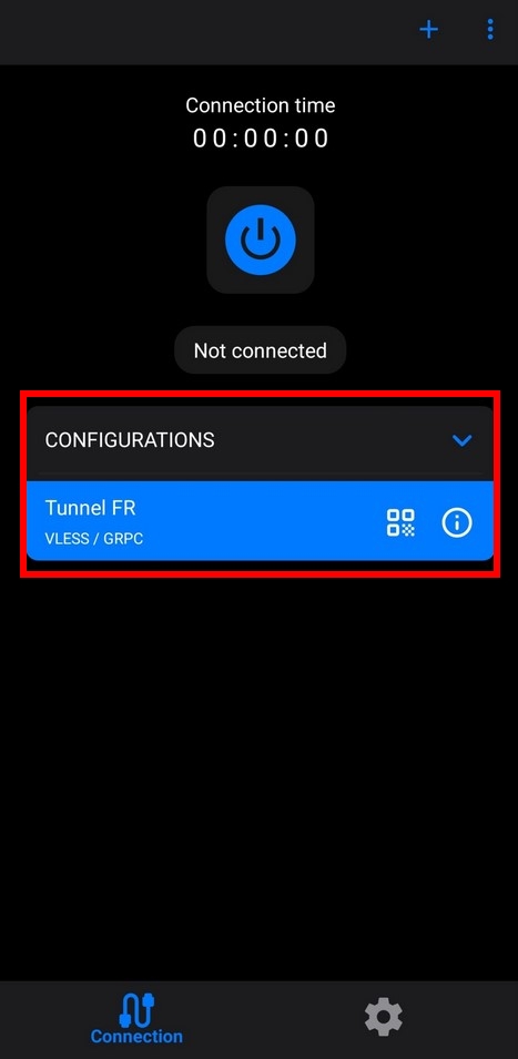 Configuration UnityVPN visible dans V2RayTun